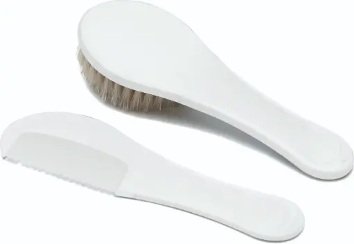 [04234-01] Brush and comb White | White