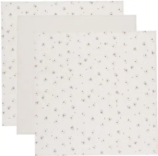 [03051-023] Cloths Muslin 70x70cm 3 Pieces Tiny Sheep | Ecru