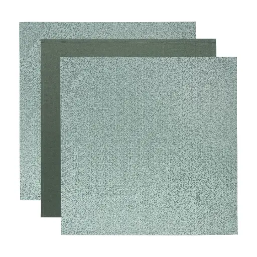 [03051-06] Cloths Muslin 70x70cm 3 Pieces Sepp | Green