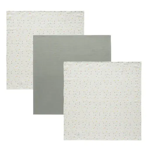 [03051-21] Lingettes Hydrophile 70x70cm 3 Pièces Bohemian Garden | Multicolore