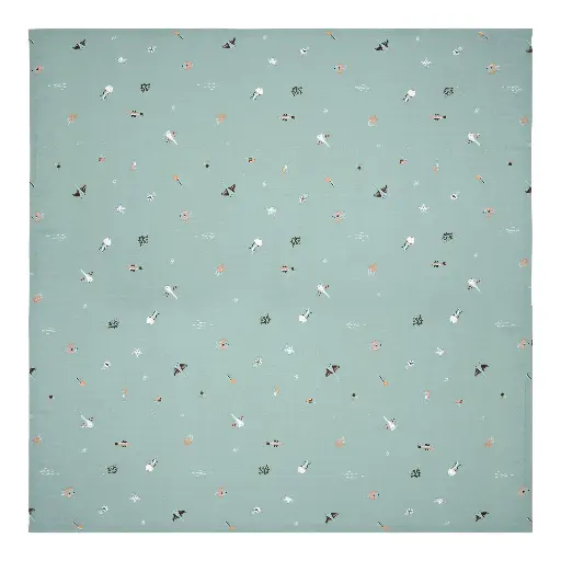 [03052-022] Cloth Muslin 110x110cm Ocean Vibes | Green