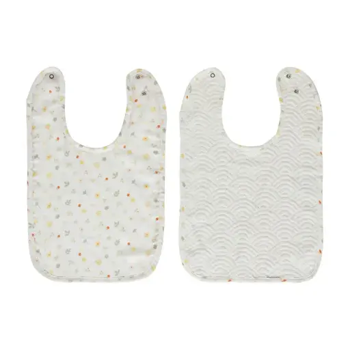 [03034-21] Bibs 2 Pieces Bohemian Garden | Offwhite