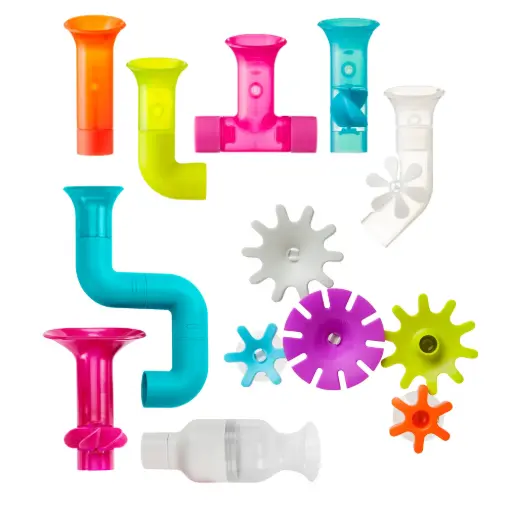 [02803-00] Set jouets de bain Pipes, Tubes & Cogs | Multicolore