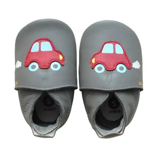 [00001-10S] Soft Soles Racing Car Grey/Red | Antraciet