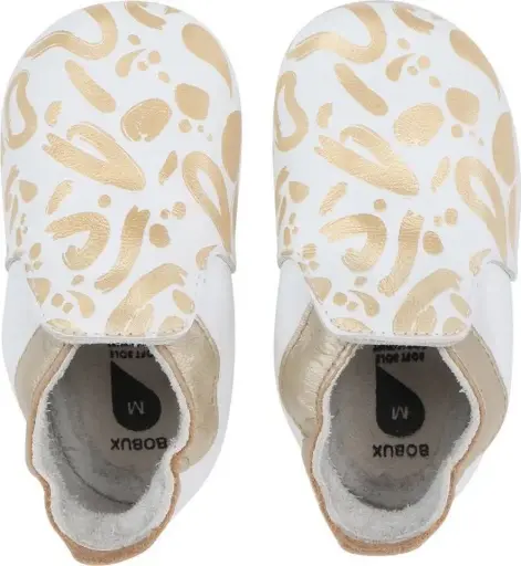 [04042-02S] Soft Soles Abstract Gold/White | Wit