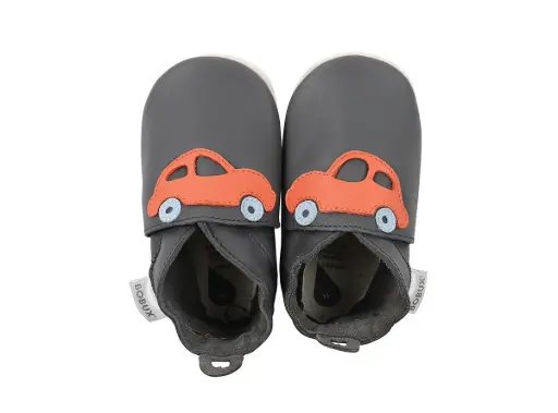 Soft Soles Racing Car Grey/Orange | Anthracite