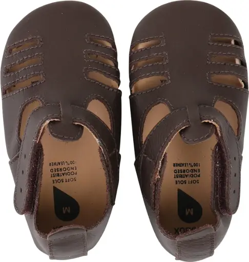 [04345-00S] Soft Soles Boys Sandal Chocolate | Bruin