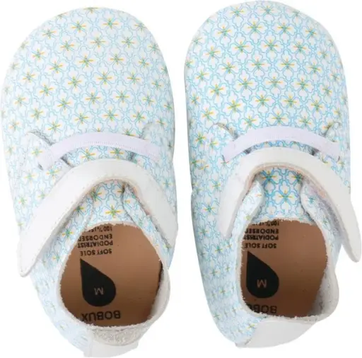 [04357-00S] Soft Soles Trainer Floral White | Wit