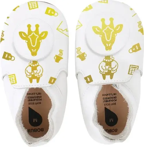 [04459-00S] Soft Soles Giraffe Loafer Print White | Wit