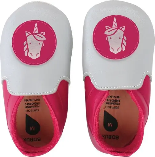 [04466-00S] Soft Soles Unicorn Silver/Fuchsia | Grijs