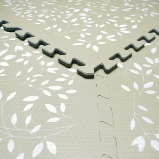 [09040-310] Puzzle tiles 6 Pieces 120x180cm Leaves Pistachio | Green