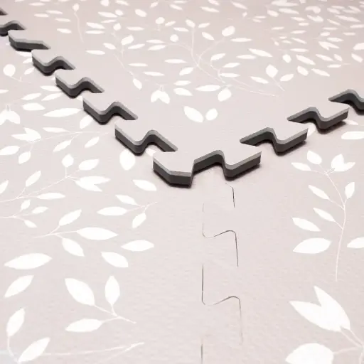 [09040-320] Puzzle tiles 6 Pieces 120x180cm Leaves Raspberry | Pink
