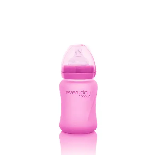 [10212-00] Biberon Verre Heat Sensing 150ml Cerise Pink | Rose
