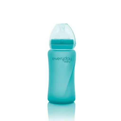 [10233-00] Fles Glas Heat Sensing 240ml Turquoise | Turquoise