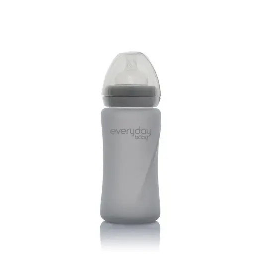 [10238-00] Glass baby bottle 240ml Quiet Grey | Grey