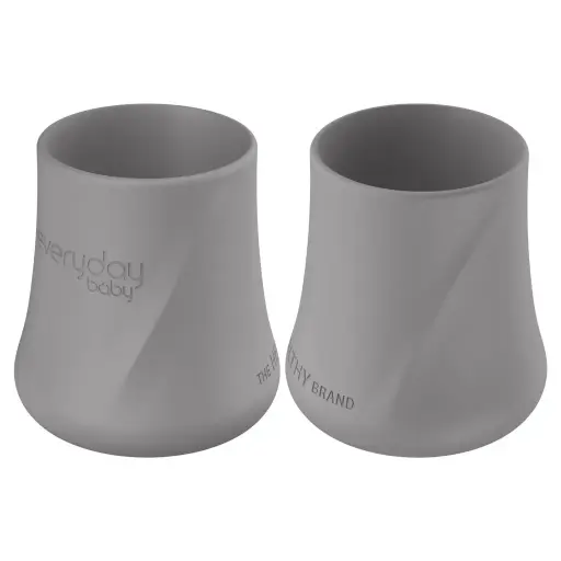 [10532-00] Beker Silicone 2 Stuks Quiet Grey | Grijs