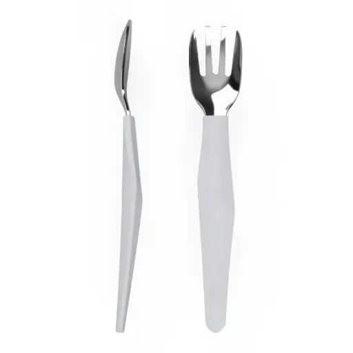 [10507-00] Bestek Roestvrij Staal 2 Stuks Quiet Grey | Grijs