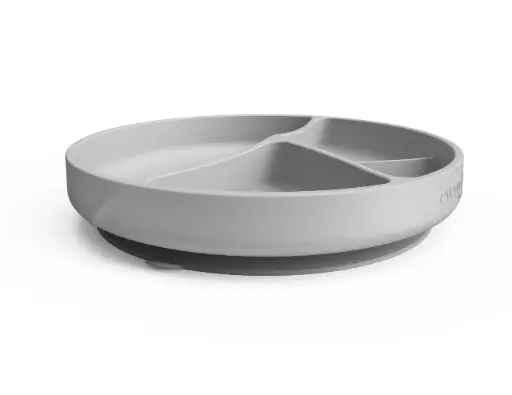 [10517-00] Assiette à ventouse Silicone Quiet Grey | Gris