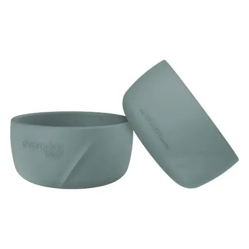 [10541-00] Silicone baby bowl 2 Pieces Harmony Green | Green