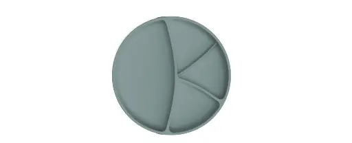[10561-00] Assiette à ventouse Silicone Harmony Green | Vert