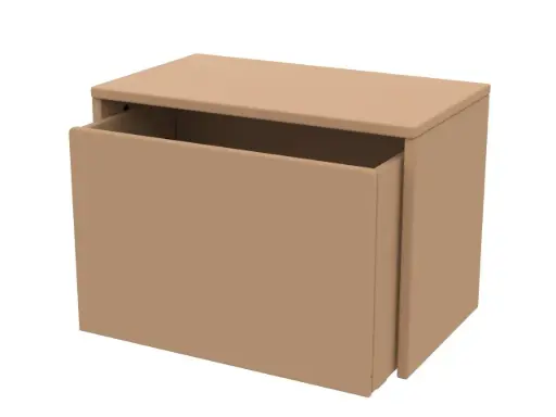 [10048-162] Storage bench Dots Latte | Brown