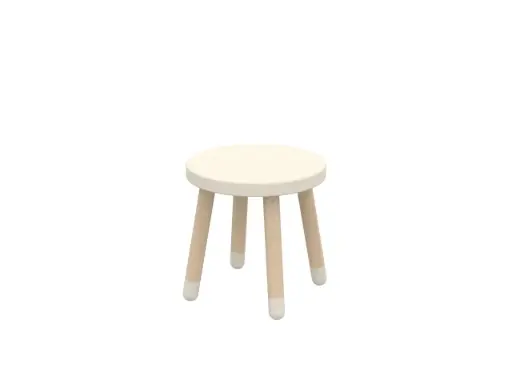 [10047-102] Stool Dots Cream | Ecru