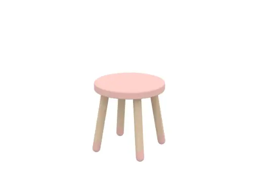 [10047-122] Stool Dots Blushing Pink | Pink
