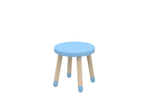 [10047-145] Stool Dots Blue Skies | Blue
