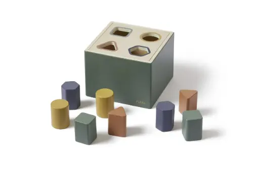 [10311-150] Houten Sorteerdoos Voor Vormpjes 10 Stuks Multicolor | Meerkleurig
