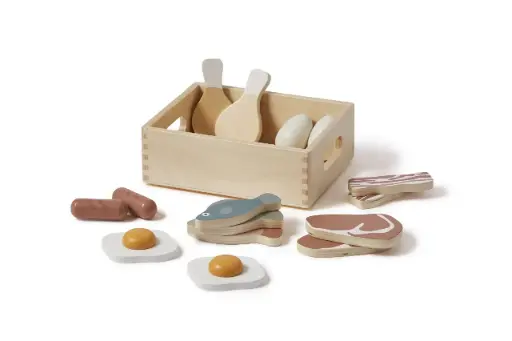 [14108-150] Houten Vis En Vlees Multicolor | Meerkleurig