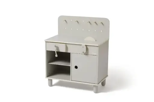[15100-105] Wooden workbench Natural Grey | Grey