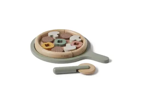 [17108-150] Houten Pizza 16 Stuks Multicolor | Meerkleurig