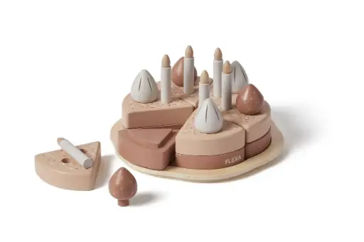 [17113-120] Gateau d'anniversaire Bois Multicolour | Multicolore