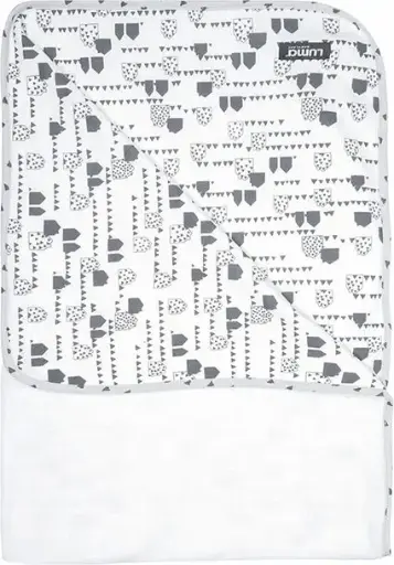 [0L015-14] Multi towel 75x100cm Little Houses | White/grey