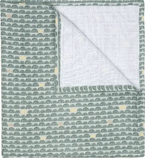 [0L052-24] Cloth Muslin 110x110cm Bow Deco | Green