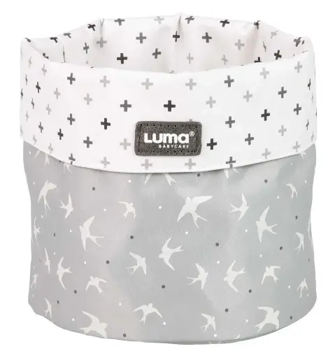 [0L013-06] Nursery basket Sparkling Silver | Grey
