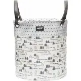 [0L040-14] Storage basket M Little Houses | White/Grey