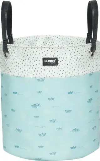 [0L040-20] Storage basket M Paper Boats | Blue