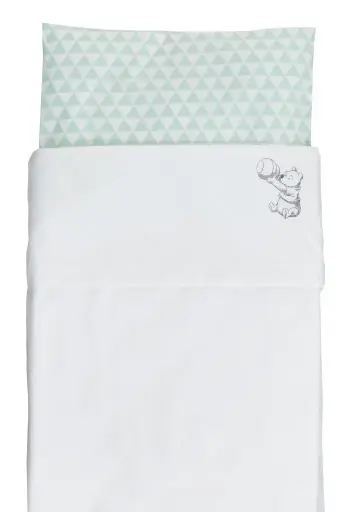 [01212-550] Drap 120x150cm Wishing Pooh | Blanc/Vert
