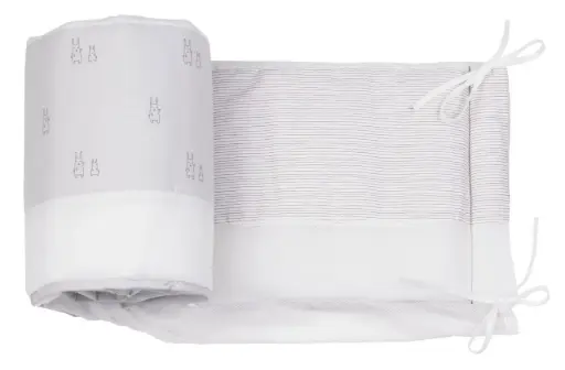 [01450-214] Cot/playpen bumper Bunny | Grey