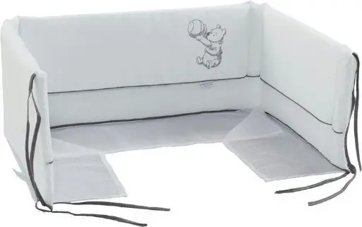 [01451-551] Tour de lit avec Safety Vent Wishing Pooh | Blanc