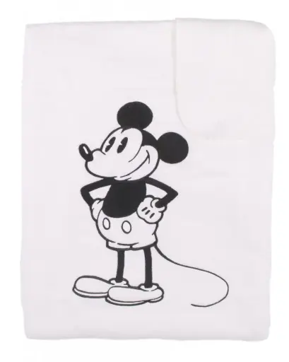 [01313-140] Deken 100x150cm Mickey | Wit/Zwart