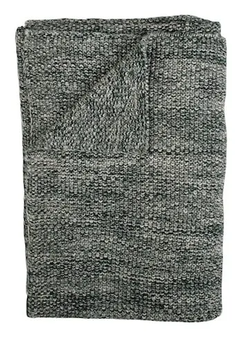 [01316-143] Couverture Tricotée 100x150cm Deep Jungle | Vert