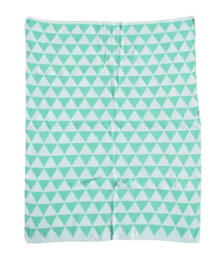 [01305-550] Deken Gebreid 75x100cm Triangel | Groen