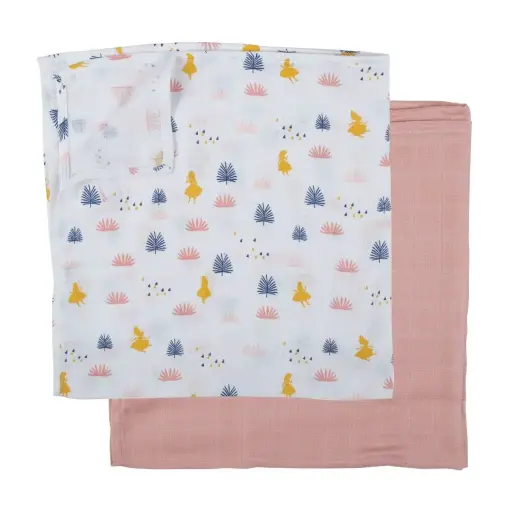 [01588-144] Doeken Tetra 2 Stuks 90x100cm Alice | Meerkleurig