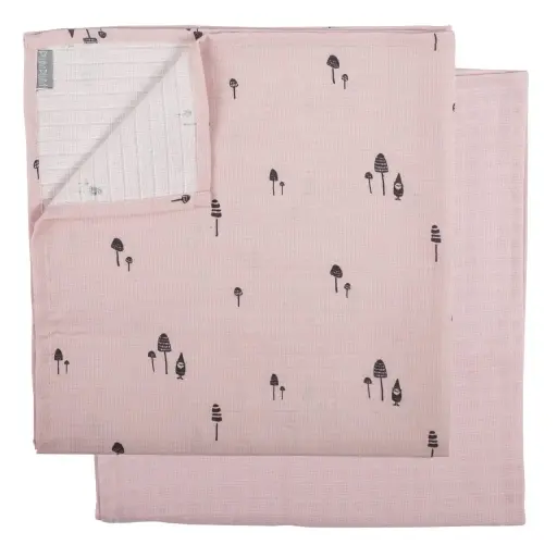 [01588-210] Lingettes Hydrophile 90x100cm 2 Pièces Pink Gnome | Rose