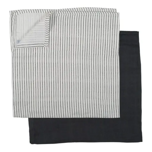 [01588-214] Doeken Tetra 2 Stuks 90x100cm Bunny | Grijs/Zwart