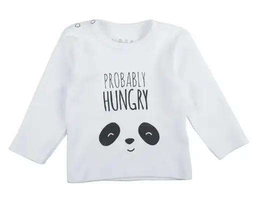 T-shirt Hungry Panda White | Blanc