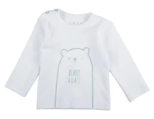 T-shirt Bearly Awake White | Wit