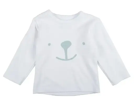 T-shirt Bear Smile White | Blanc